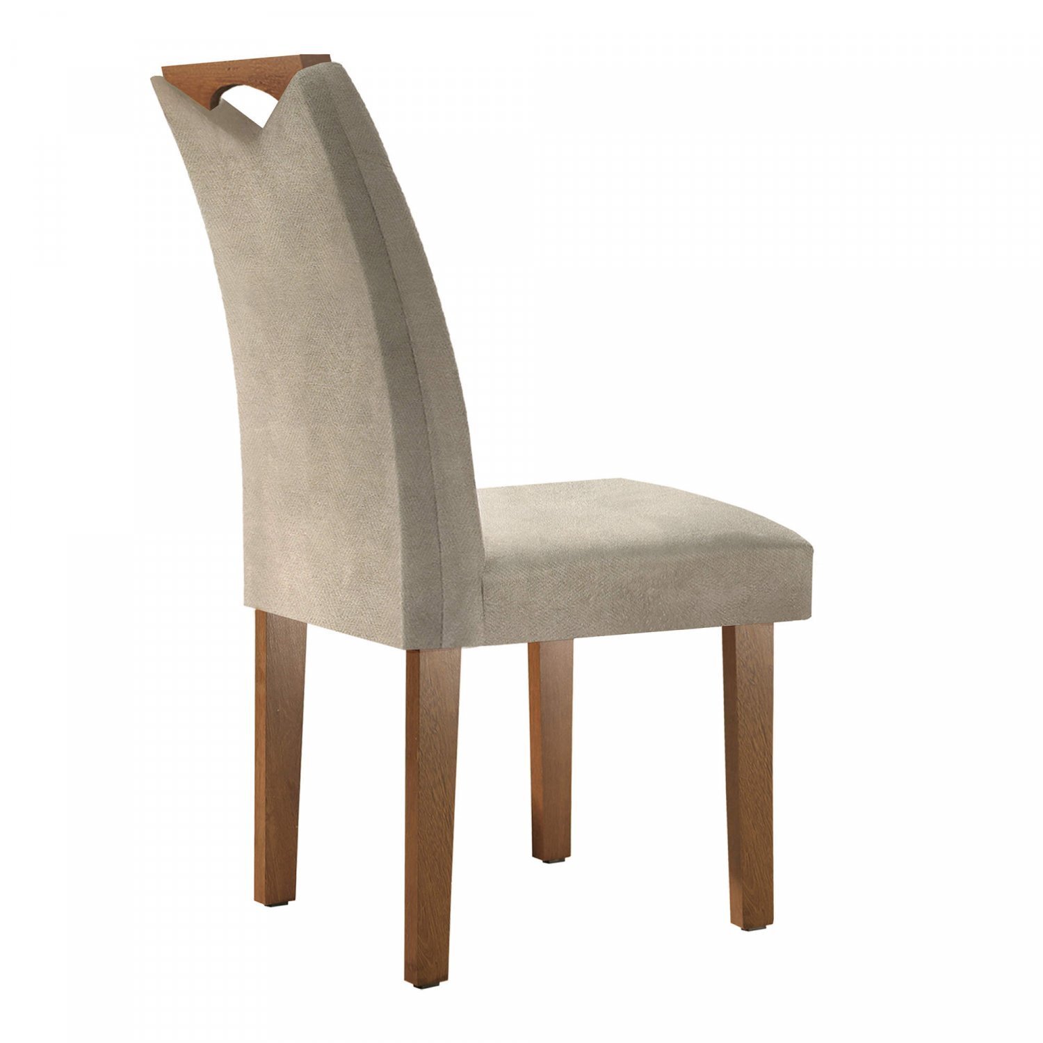 Conjunto 2 Cadeiras Estofadas Texas Siena Móveis Chocolate/Jacar