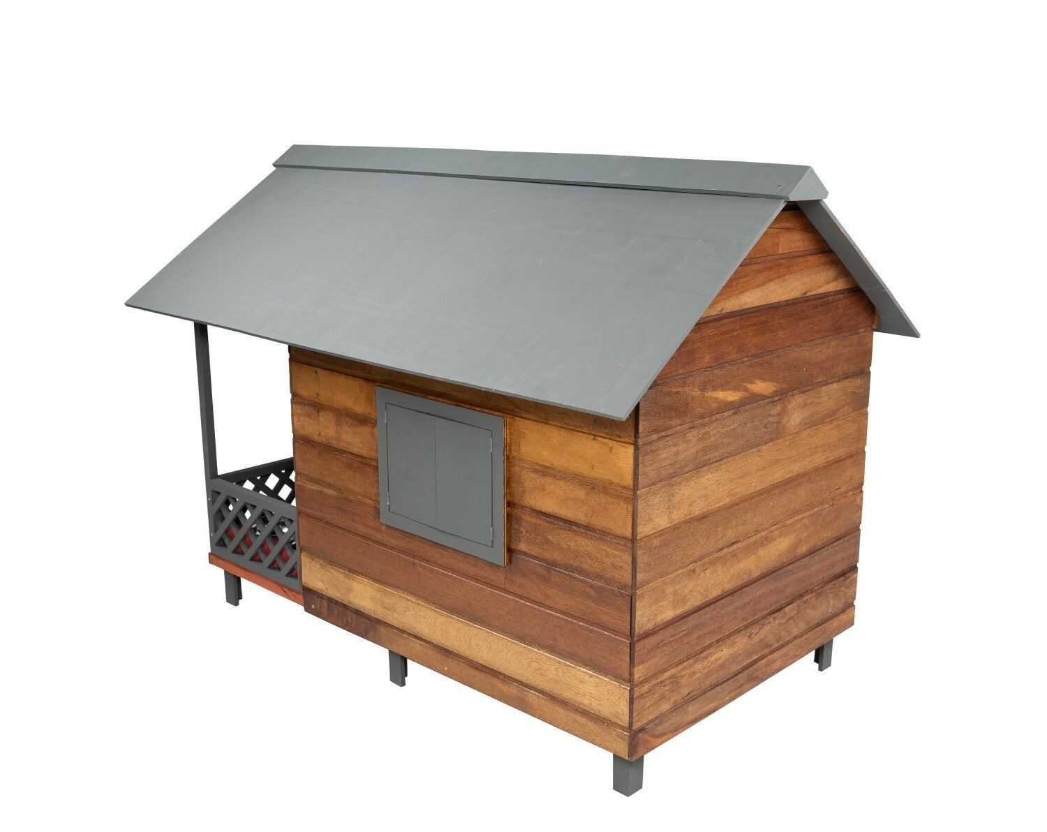 Casinha Casa de Cachorro Madeira Grande com Varanda Dog House