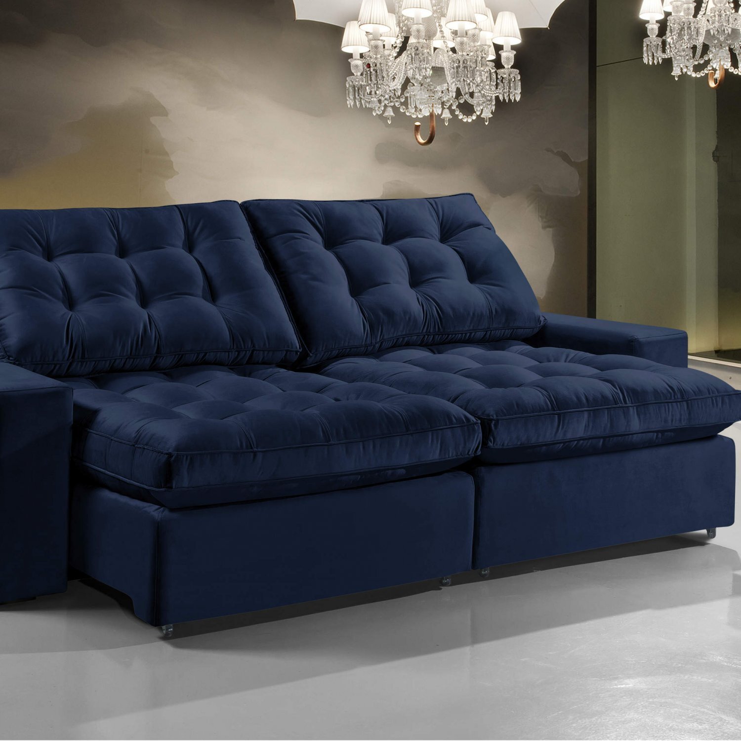 Sofá Retrátil e Reclinável 4 Lugares 234cm x 105cm Kingston Estofados