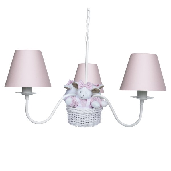 Lustre 3l Toys Ovelha Rosa Quarto Bebe Infantil Menina Rosa Madeiramadeira