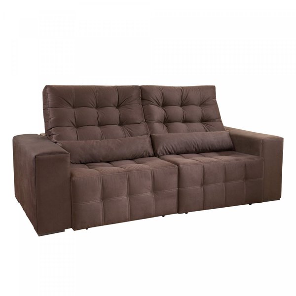 Sofá Retrátil 3 Lugares 2 Módulos Portugal Fatto Estofados Veludo