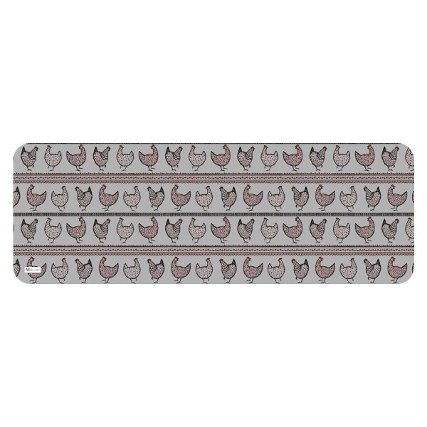 Kit Com 3 Tapetes De Cozinha Mdecore Galinha Cinza Unico Madeiramadeira