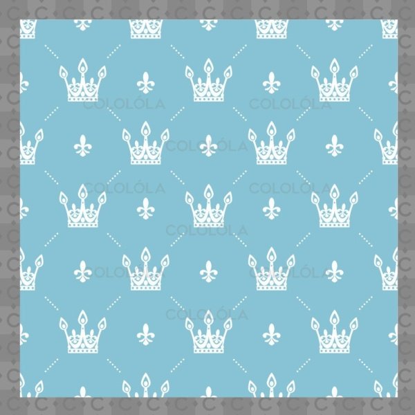 Papel De Parede Texturizado Autocolante Infantil Menino Coroa Com Fundo Azul Madeiramadeira