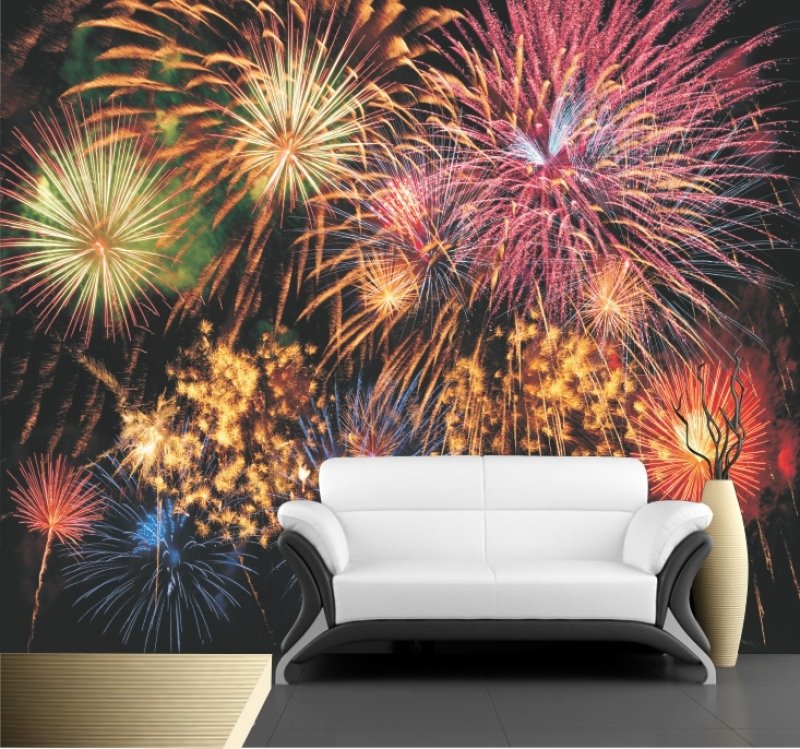 Papel De Parede Adesivo Fogos Artificio Festa Completo Gg547 Madeiramadeira