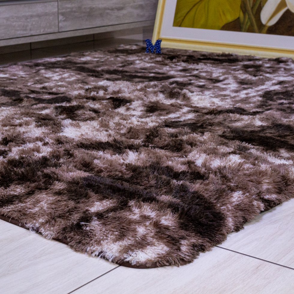 Tapete peludo marrom Clearance