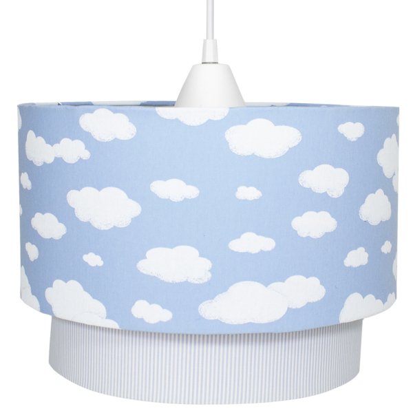 Lustre Tubular Duplo Nuvem Azul Quarto Bebe Infantil Menino Azul Madeiramadeira