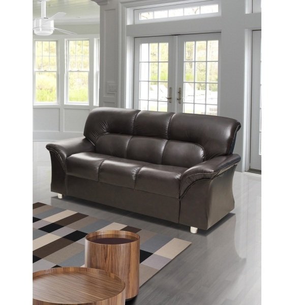 Conjunto de Sofá Hellen Turquia 3 e 2 lugares em Corino P.U Marrom