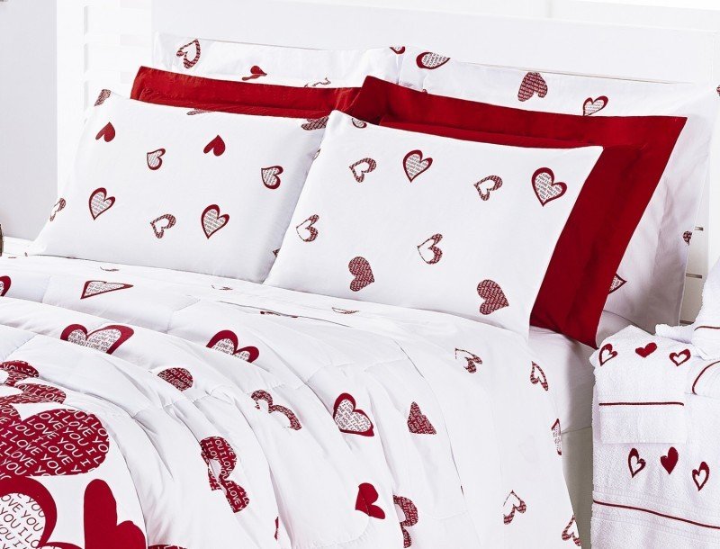 Kit Edredom Casal Queen 5 Peças Desire 100 Algodão 200