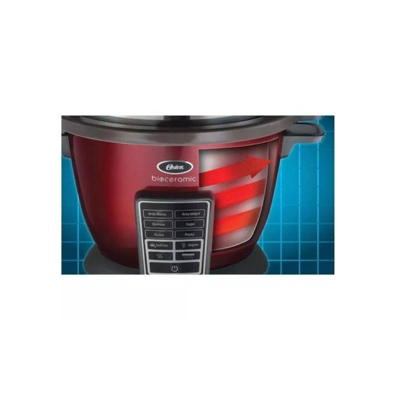 Panela Elétrica Multi Gourmet Oster Bioceramic 127V Vermelho