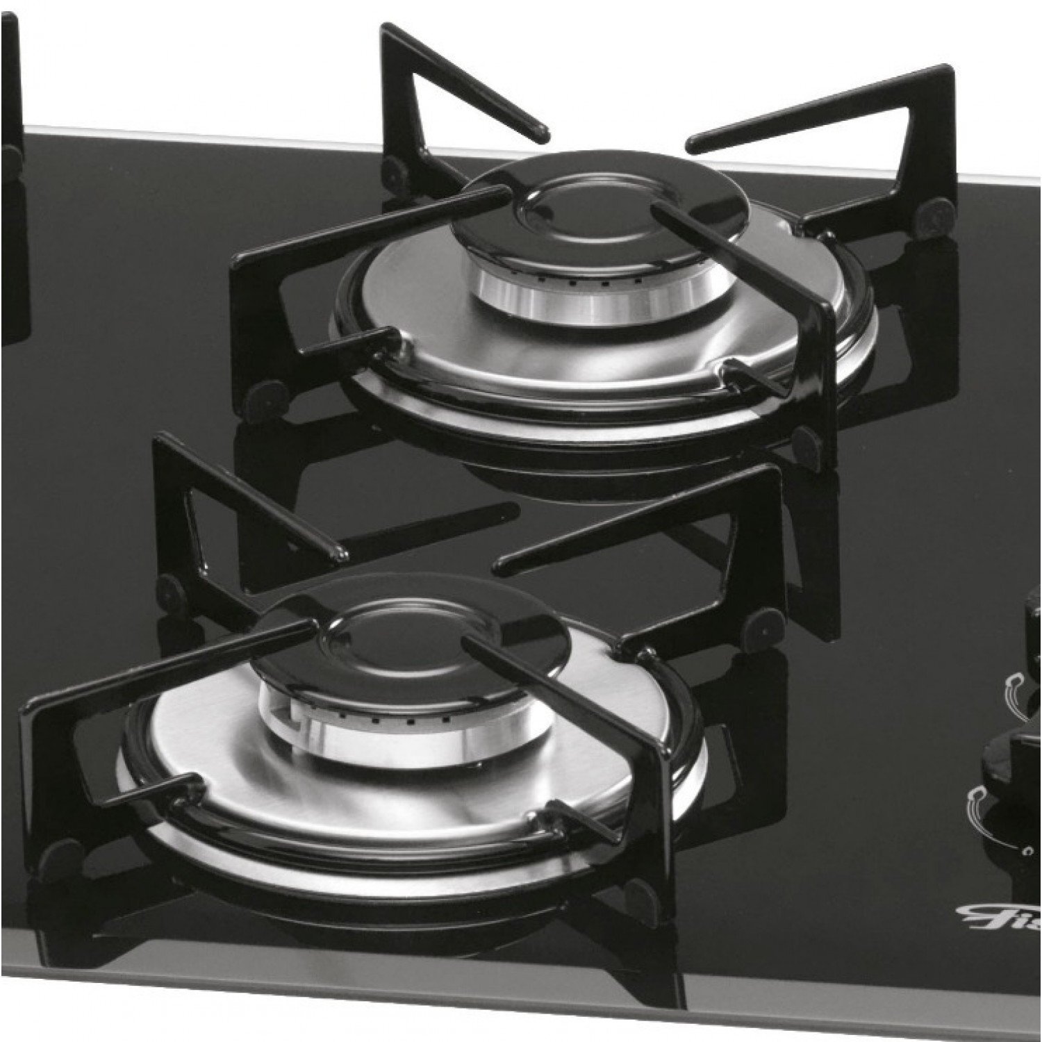 Cooktop 4 Bocas a Gás Tripla Chama Bivolt Fischer Preto MadeiraMadeira