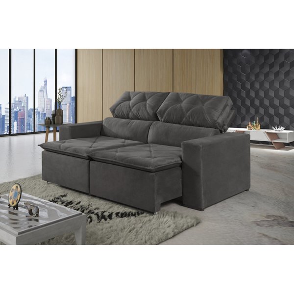 Sofá 2 Lugares Retrátil e Reclinável 180cm Oviedo Estofados Ferrari