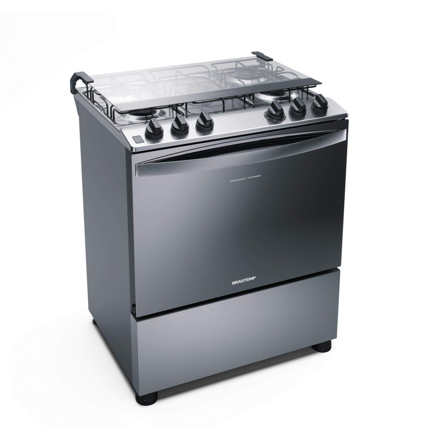 Conjunto de Fogão 5 Bocas e Coifa de Parede Brastemp 127V Inox ...
