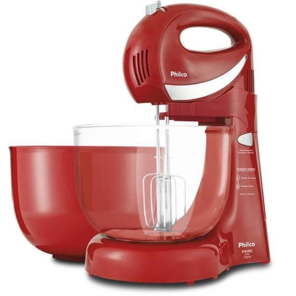 Batedeira Britânia Paris Cristal Neve, 350W, 4 Vel + Turbo, Vermelho - 220V Menor preço em Batedeira Britânia Paris Cristal Neve, 350W, 4 Vel + Turbo, Vermelho - 220V